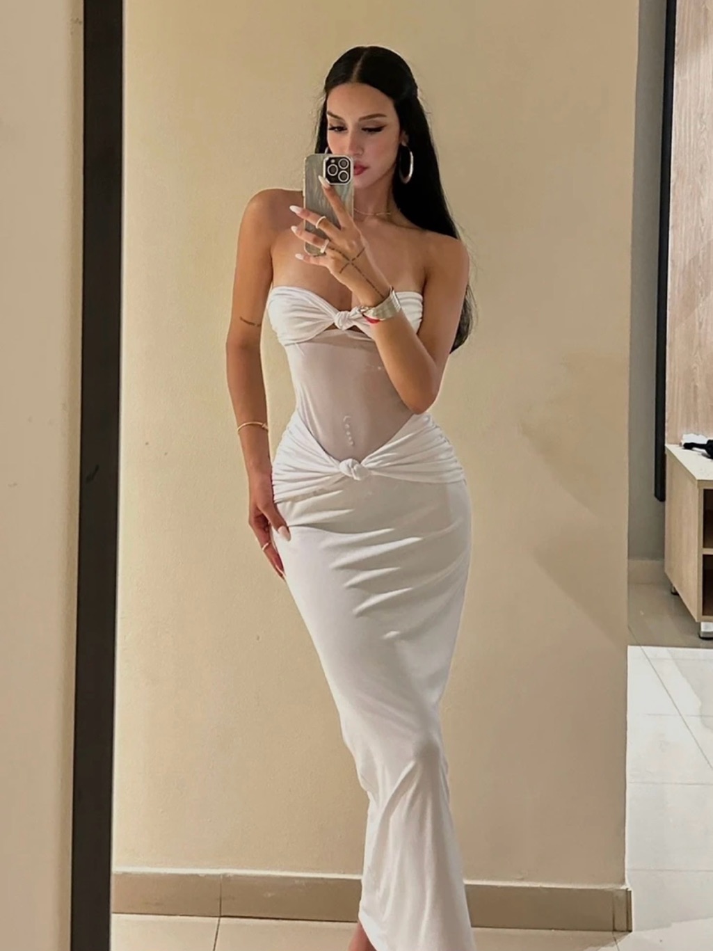 Strapless White Dress